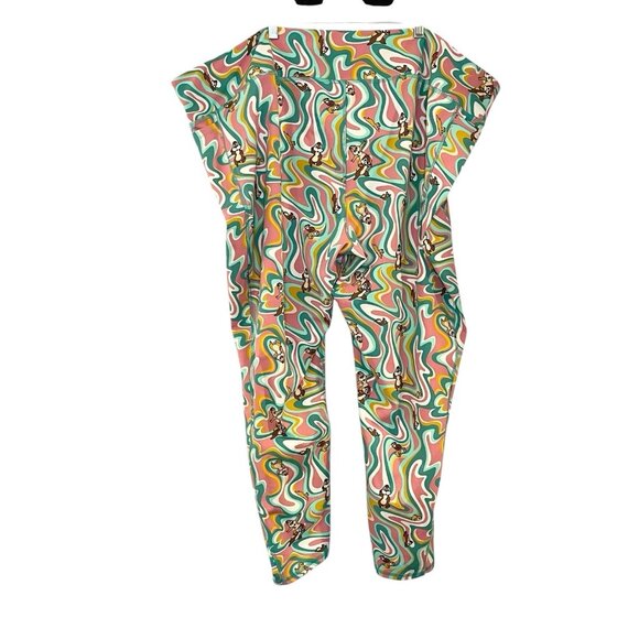 Disney Parks 3X Chip and Dale Colorful Leggings Psychedelic Groovy Vacation - Picture 2 of 6